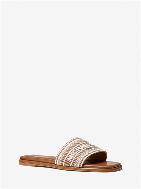 Sadler Striped Logo Jacquard Slide Sandal 